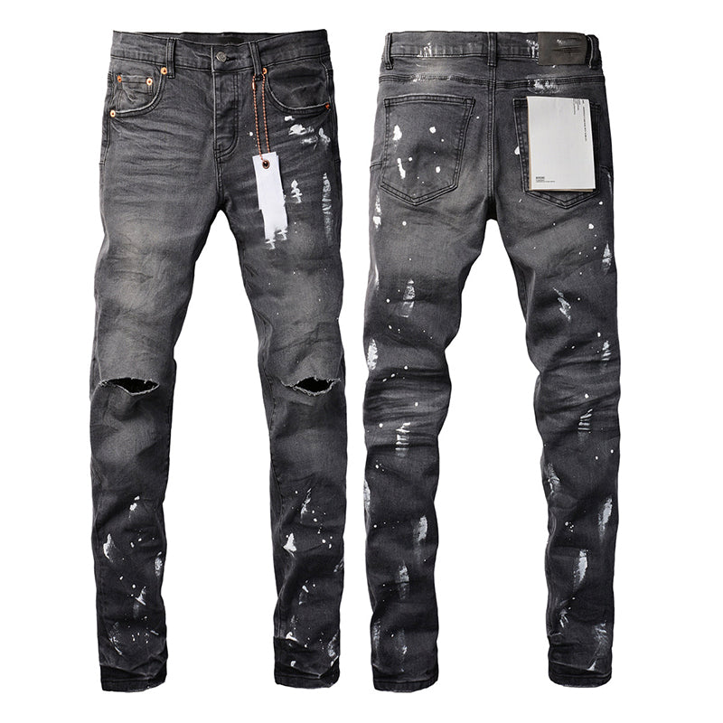 Mens trendy purple jeans, 100% cotton Pure Cotton High Street Trend