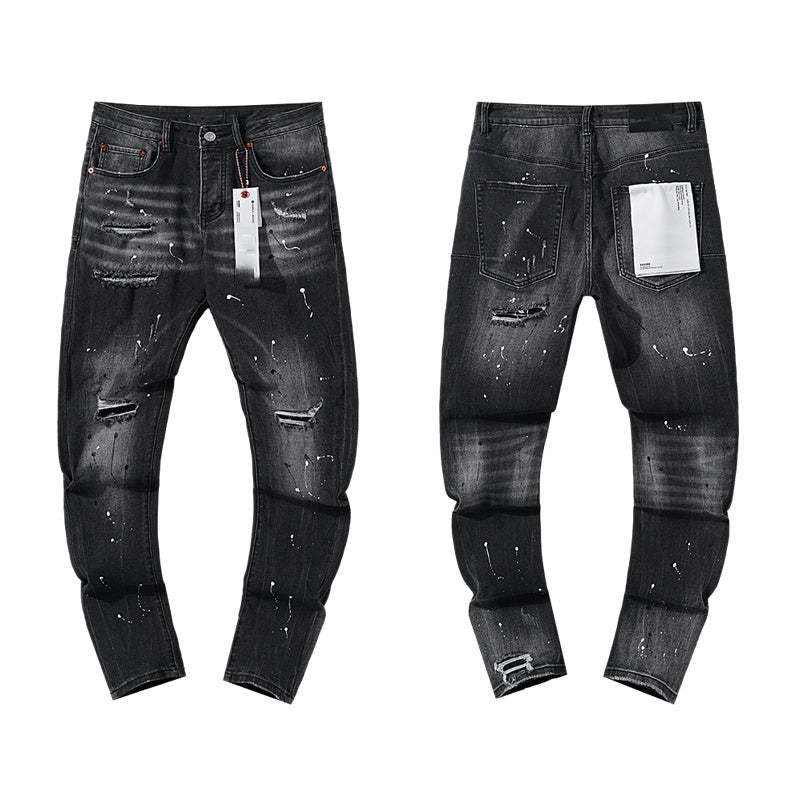 Mens trendy purple jeans, 100% cotton Jeans #PU122