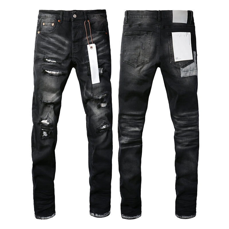 Mens trendy purple jeans, 100% cotton Pure Cotton High Street Trend