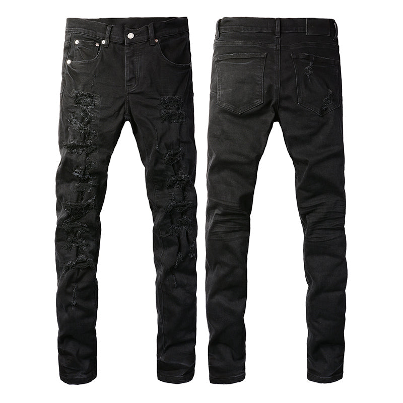 Mens trendy purple jeans, 100% cotton Pure Cotton High Street Trend