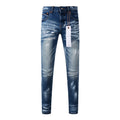 Mens trendy purple jeans, 100% cotton Pure Cotton High Street Trend