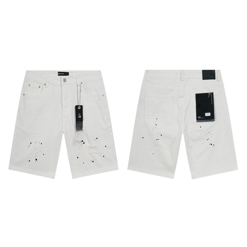 Mens trendy purple jeans, 100% cotton Denim Shorts #PU501