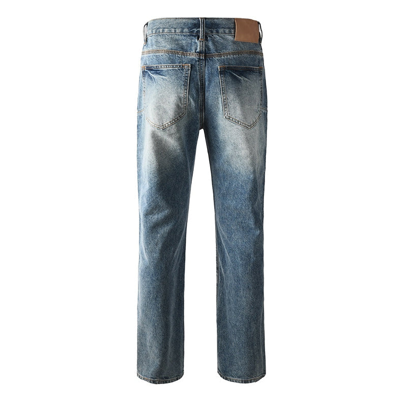 Mens trendy purple jeans, 100% cotton Jeans Rhinestones #9138