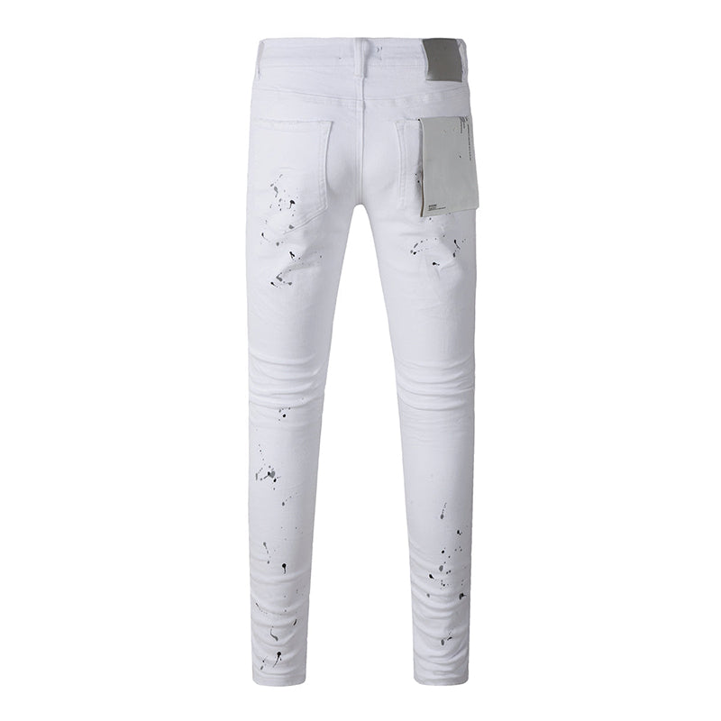 Mens trendy purple jeans, 100% cotton Pure Cotton High Street Trend