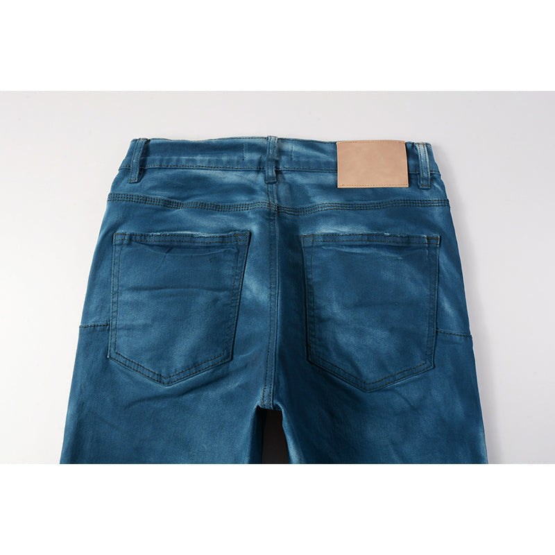 Mens trendy purple jeans, 100% cotton Pure Cotton High Street Trend