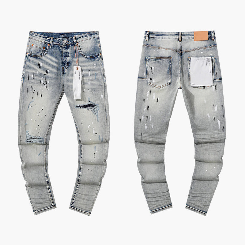 Mens trendy purple jeans, 100% cotton Jeans #PU139
