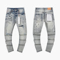 Mens trendy purple jeans, 100% cotton Jeans #PU139