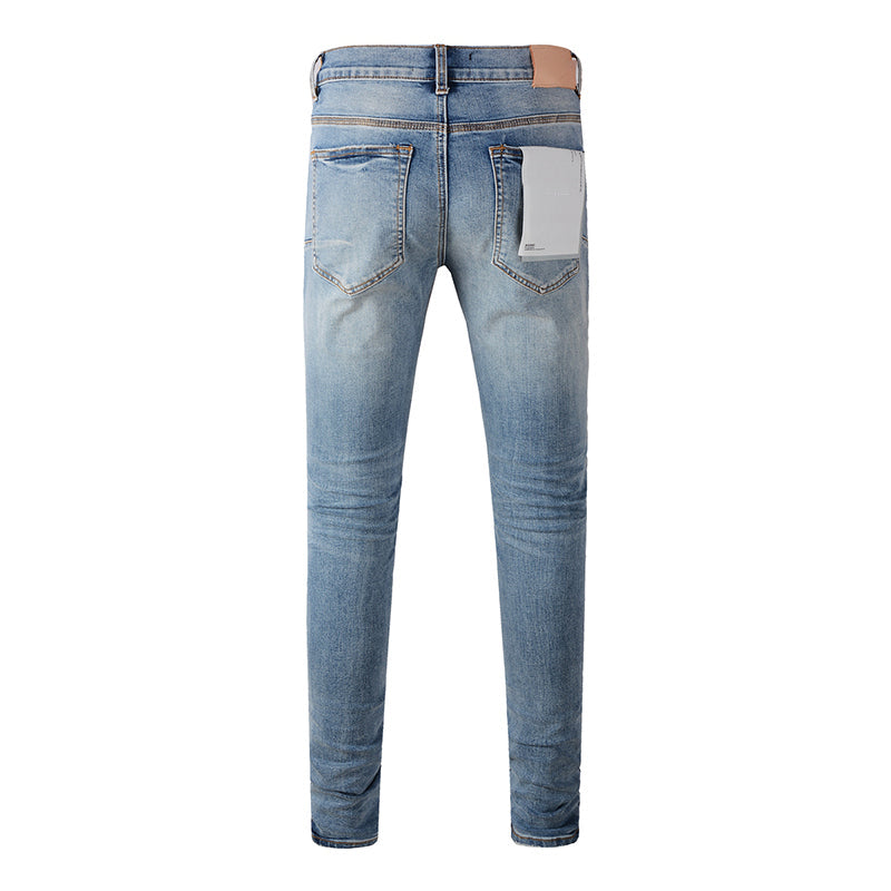 Mens trendy purple jeans, 100% cotton Pure Cotton High Street Trend