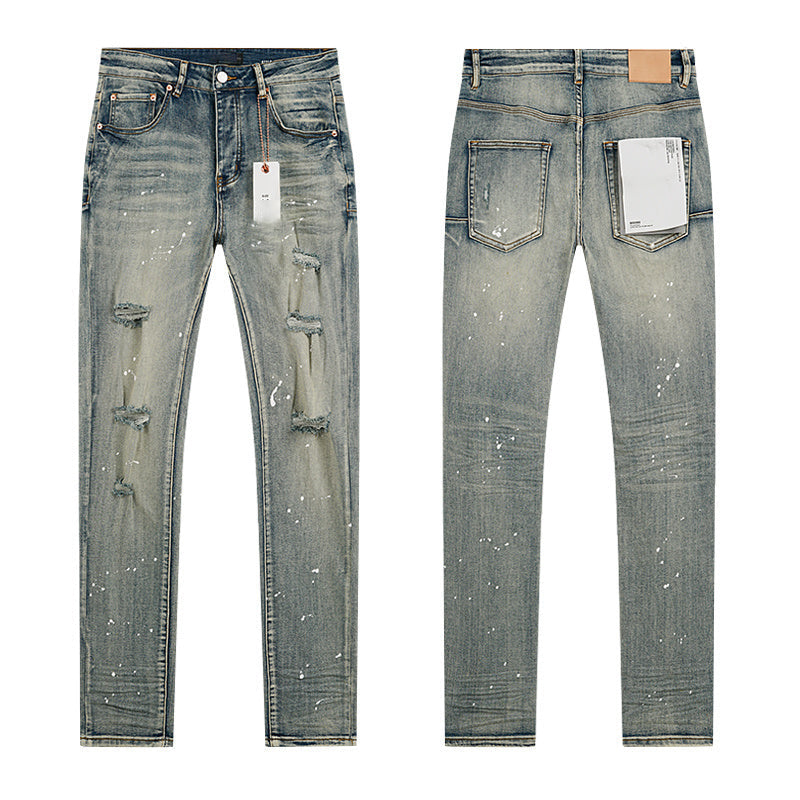 Mens trendy purple jeans, 100% cotton Jeans #PU141