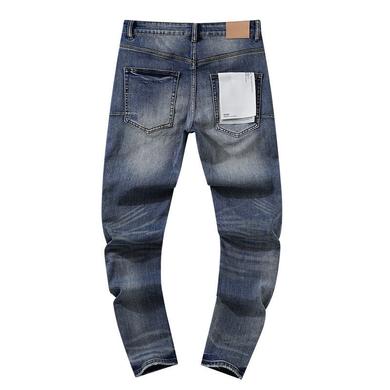 Mens trendy purple jeans, 100% cotton Jeans #PU108