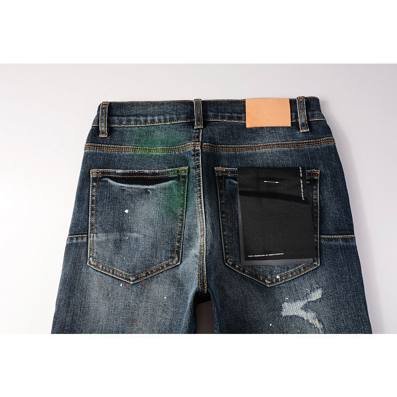 Mens trendy purple jeans, 100% cotton Pure Cotton High Street Trend