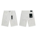 Mens trendy purple jeans, 100% cotton Denim Shorts #PU518