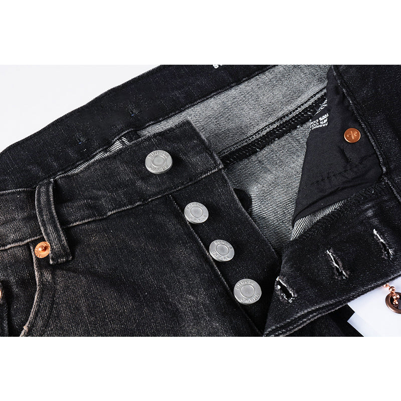 Mens trendy purple jeans, 100% cotton Pure Cotton High Street Trend