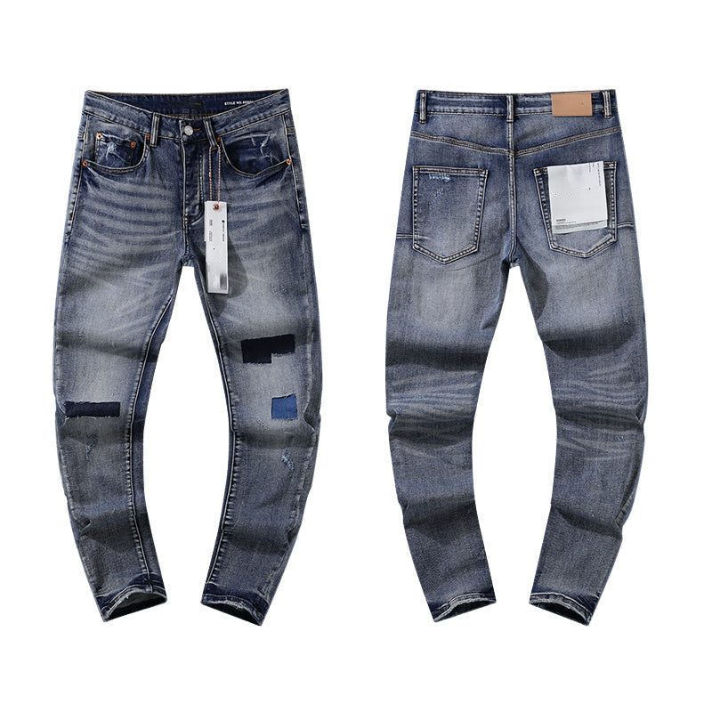 Mens trendy purple jeans, 100% cotton Jeans #PU110