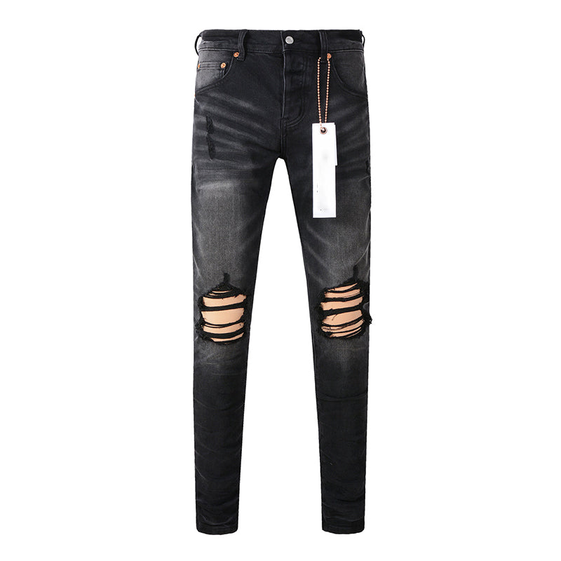 Mens trendy purple jeans, 100% cotton Pure Cotton High Street Trend
