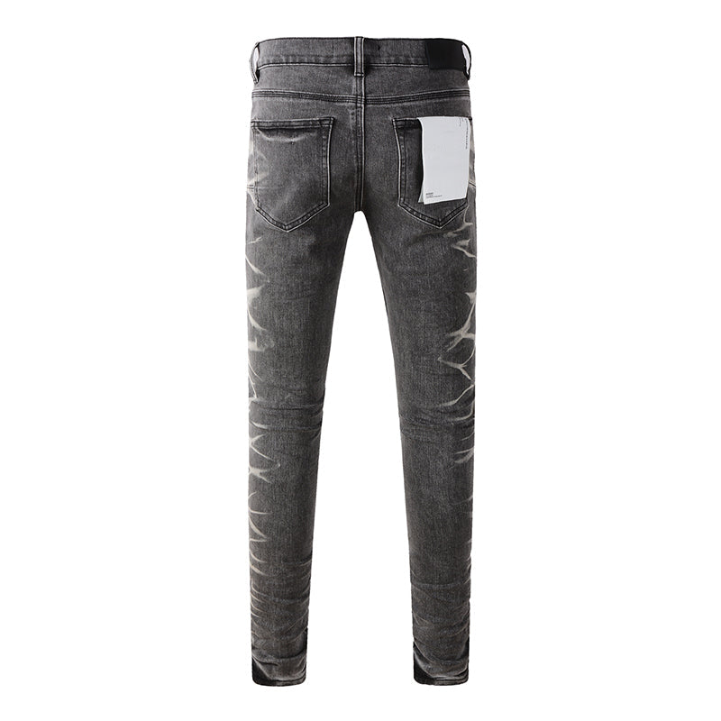 Mens trendy purple jeans, 100% cotton Pure Cotton High Street Trend