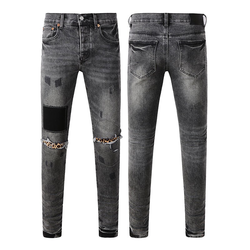 Mens trendy purple jeans, 100% cotton Pure Cotton High Street Trend