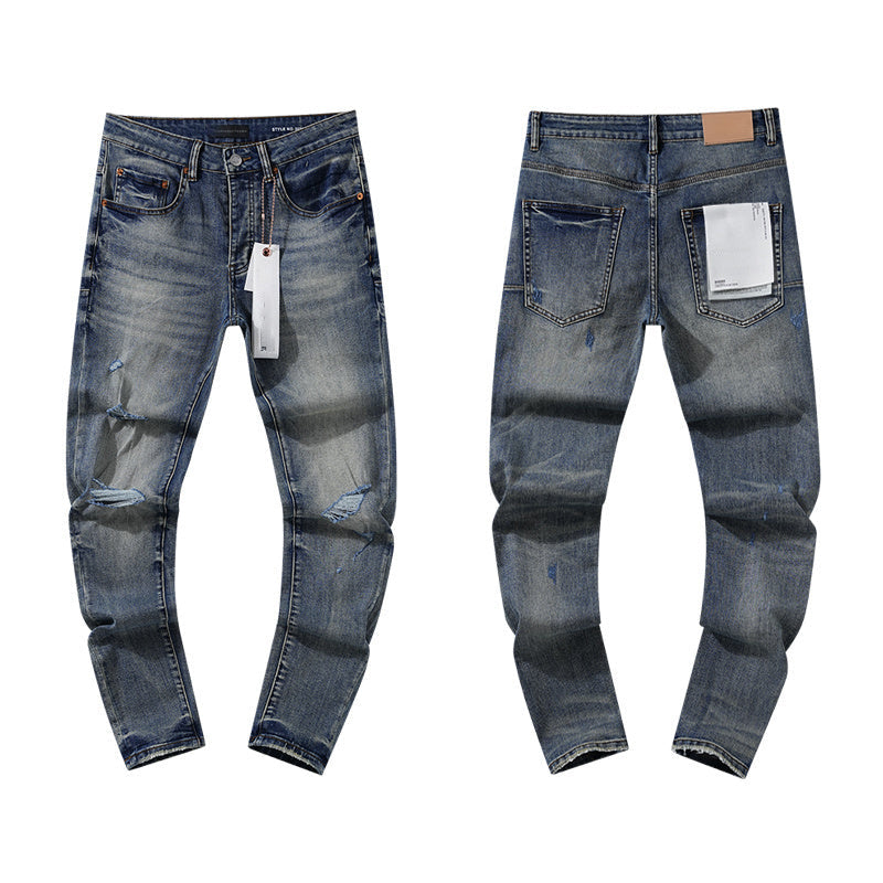 Mens trendy purple jeans, 100% cotton Jeans #PU107