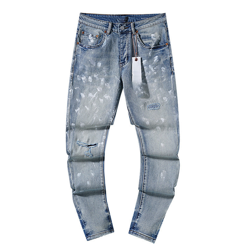 Mens trendy purple jeans, 100% cotton Jeans #PU118