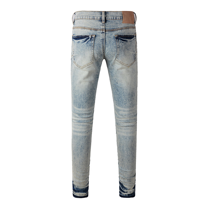 Mens trendy purple jeans, 100% cotton Pure Cotton High Street Trend