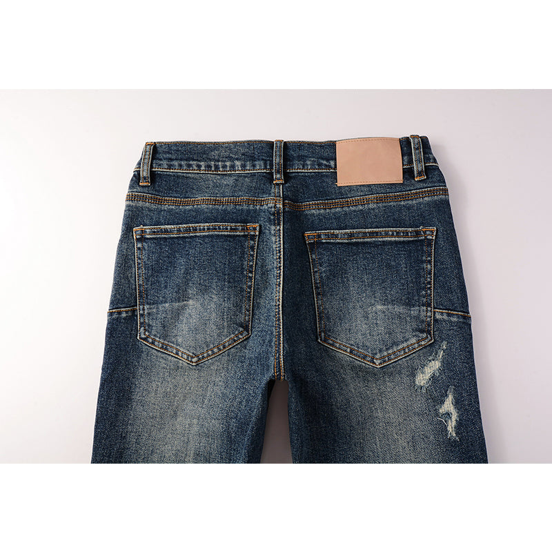 Mens trendy purple jeans, 100% cotton Pure Cotton High Street Trend