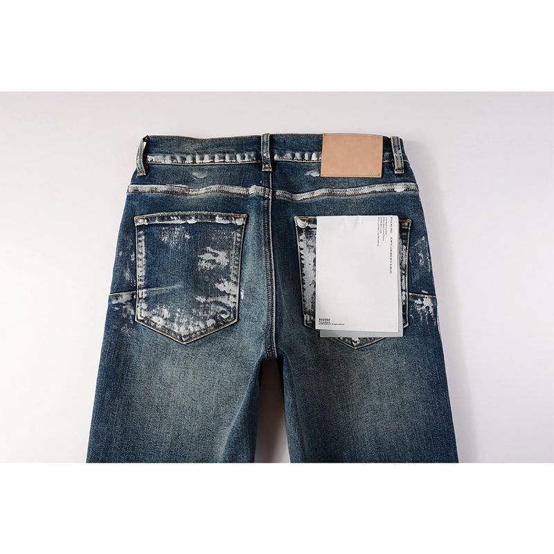 Mens trendy purple jeans, 100% cotton Pure Cotton High Street Trend