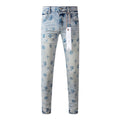 Mens trendy purple jeans, 100% cotton Pure Cotton High Street Trend