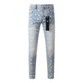 Mens trendy purple jeans, 100% cotton Pure Cotton High Street Trend