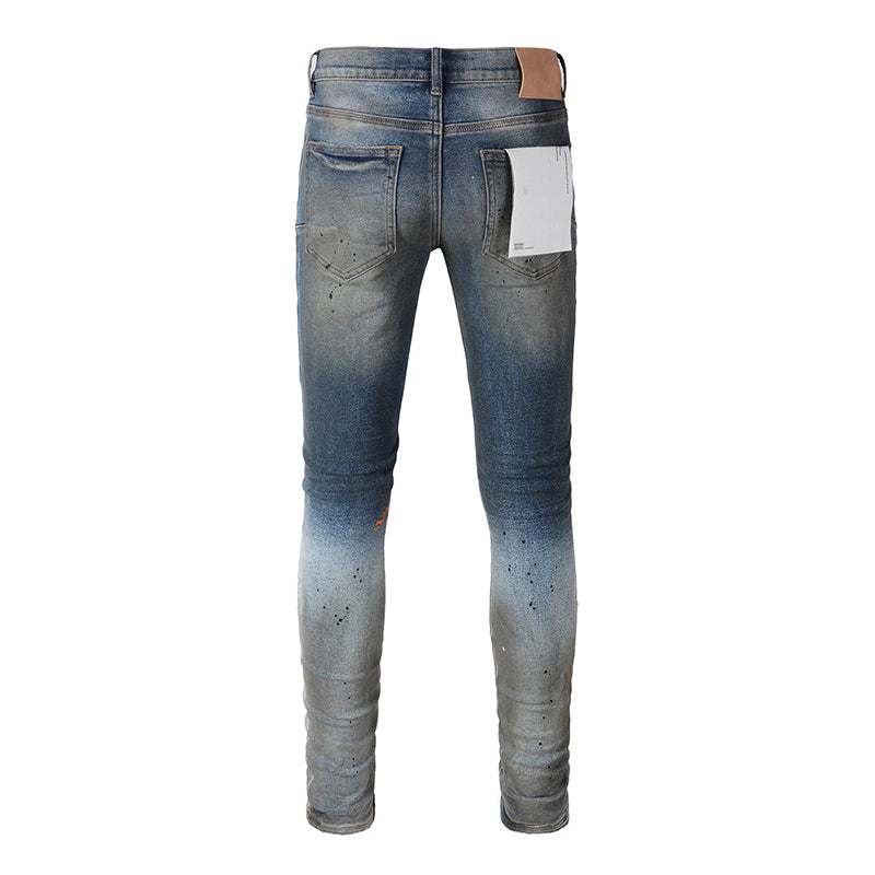 Mens trendy purple jeans, 100% cotton Pure Cotton High Street Trend