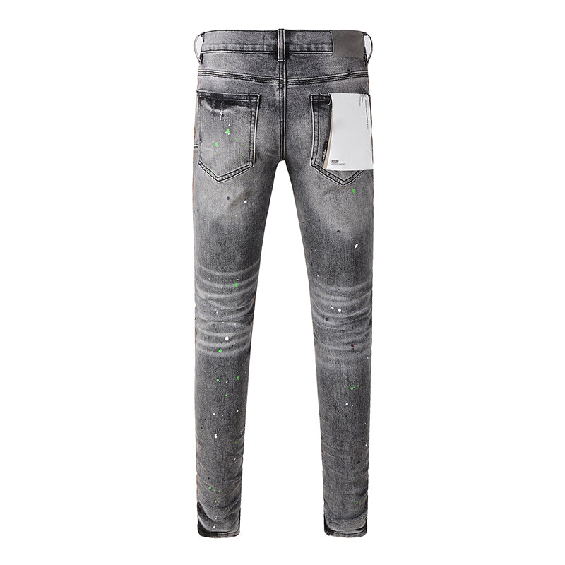Mens trendy purple jeans, 100% cotton Pure Cotton High Street Trend