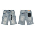 Mens trendy purple jeans, 100% cotton Denim Shorts #PU511