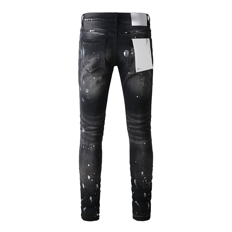 Mens trendy purple jeans, 100% cotton Pure Cotton High Street Trend