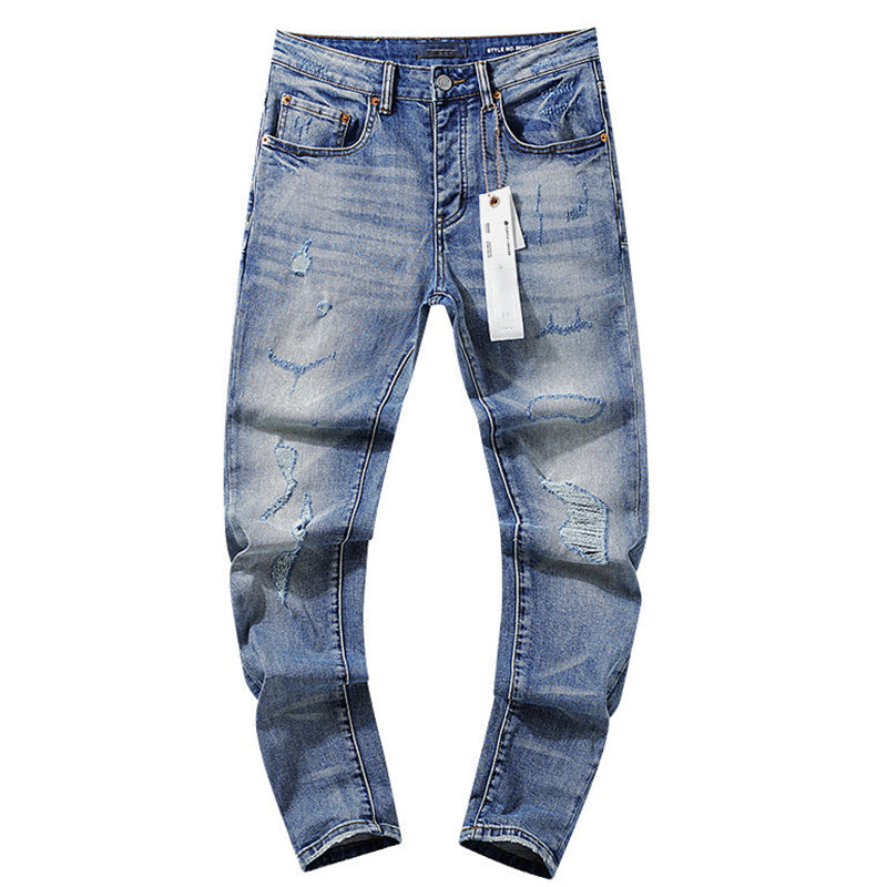 Mens trendy purple jeans, 100% cotton Jeans #PU109