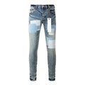 Mens trendy purple jeans, 100% cotton Pure Cotton High Street Trend