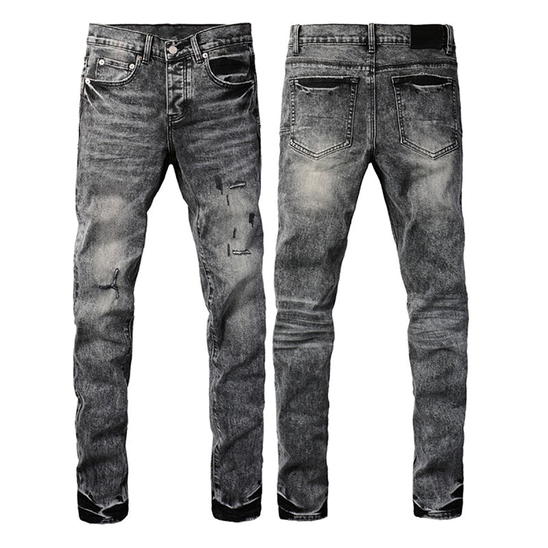 Mens trendy purple jeans, 100% cotton Pure Cotton High Street Trend