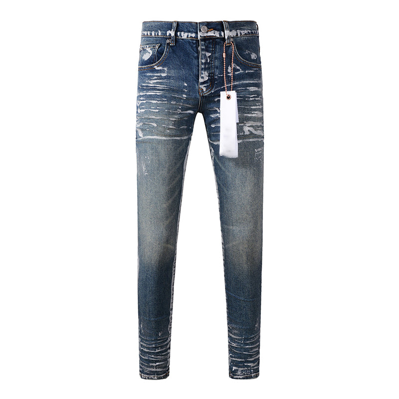 Mens trendy purple jeans, 100% cotton Pure Cotton High Street Trend