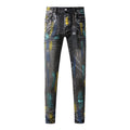 Mens trendy purple jeans, 100% cotton Pure Cotton High Street Trend