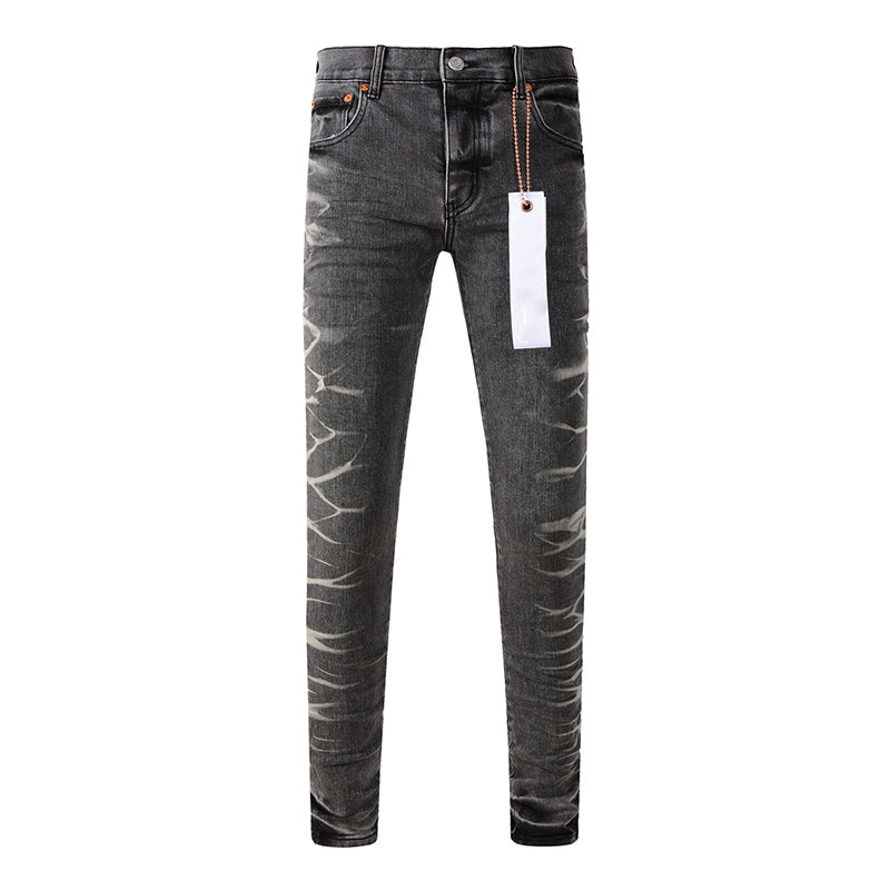 Mens trendy purple jeans, 100% cotton Pure Cotton High Street Trend