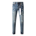 Mens trendy purple jeans, 100% cotton Pure Cotton High Street Trend