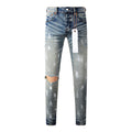 Mens trendy purple jeans, 100% cotton Pure Cotton High Street Trend