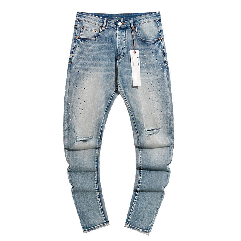 Mens trendy purple jeans, 100% cotton Jeans #PU142