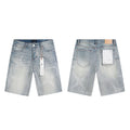 Mens trendy purple jeans, 100% cotton Denim Shorts #PU528