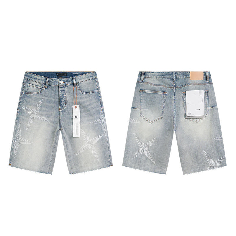 Mens trendy purple jeans, 100% cotton Denim Shorts #PU528