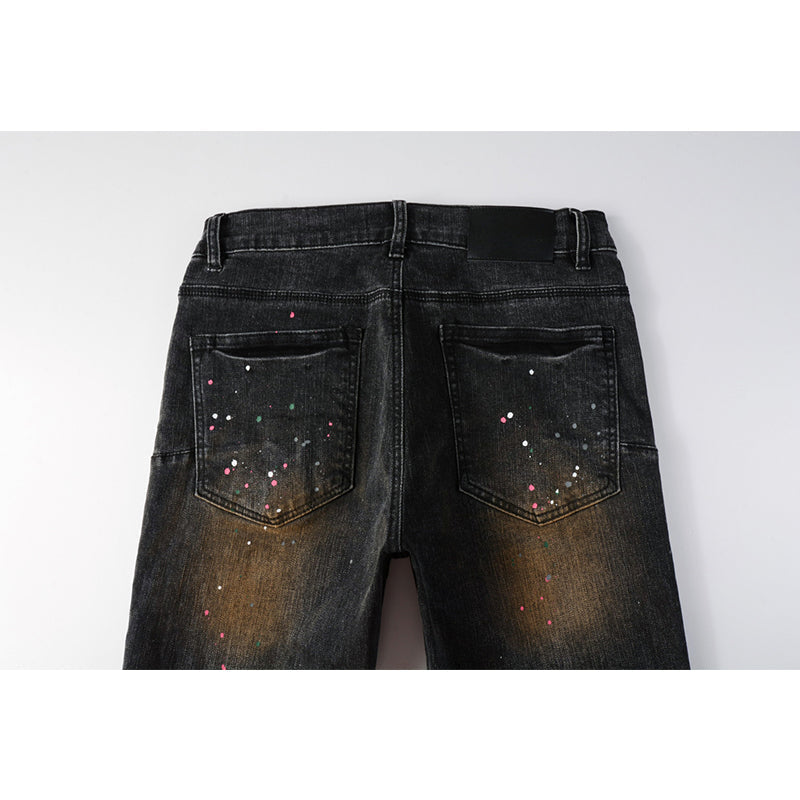 Mens trendy purple jeans, 100% cotton Pure Cotton High Street Trend