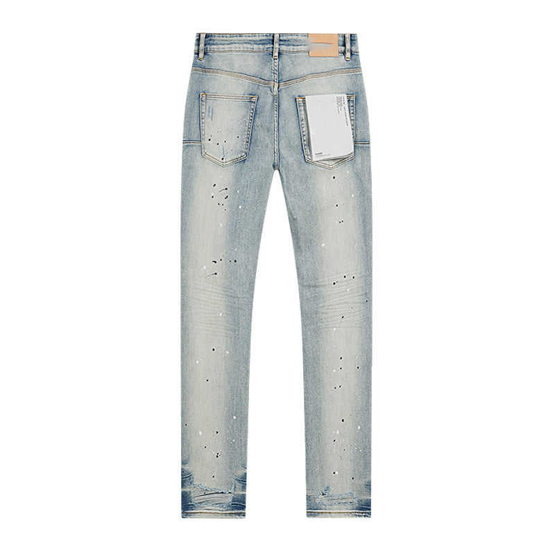 Mens trendy purple jeans, 100% cotton Jeans #PU143