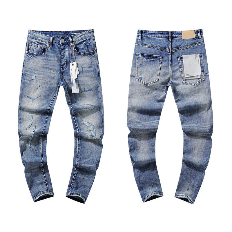 Mens trendy purple jeans, 100% cotton Jeans #PU109