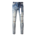 Mens trendy purple jeans, 100% cotton Pure Cotton High Street Trend
