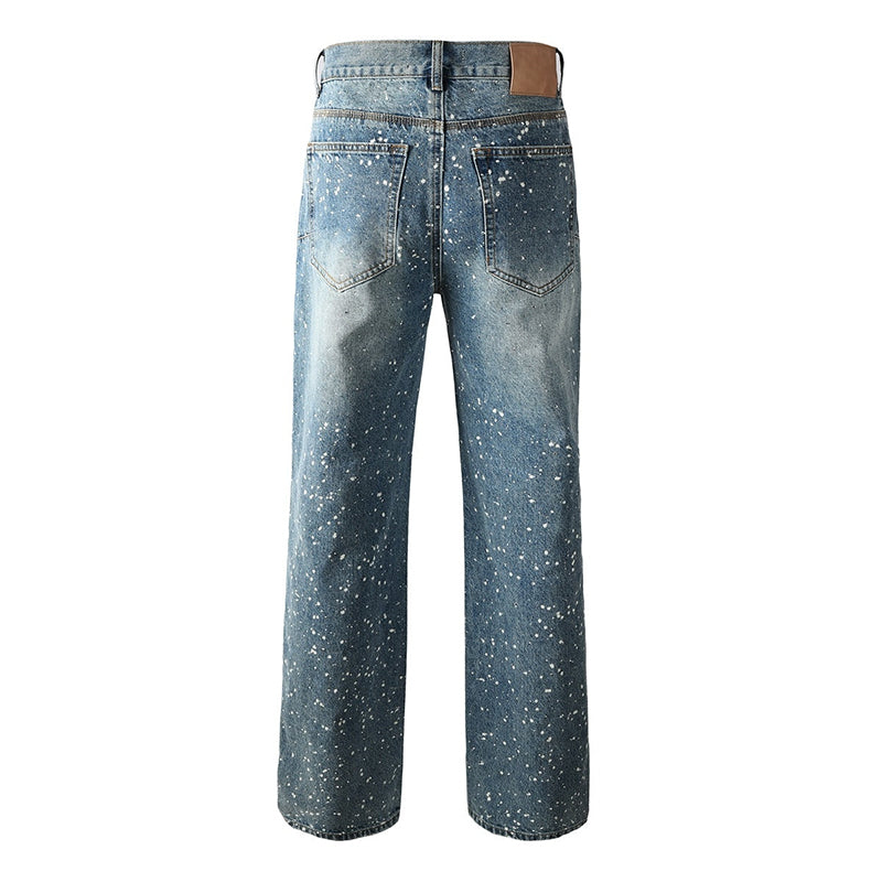 Mens trendy purple jeans, 100% cotton Rhinestones #9126