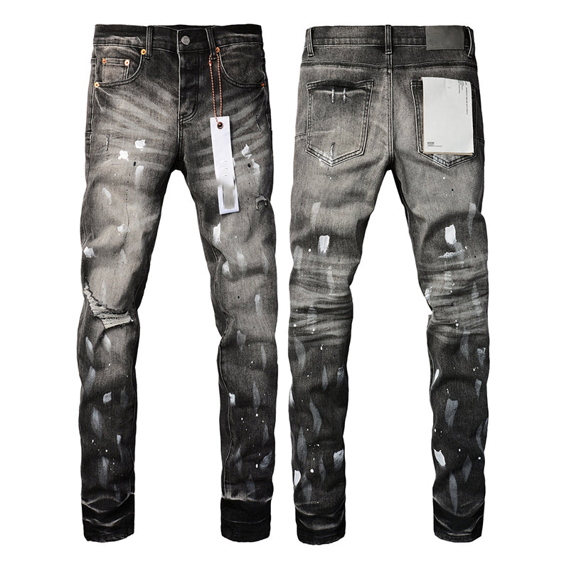 Mens trendy purple jeans, 100% cotton Pure Cotton High Street Trend