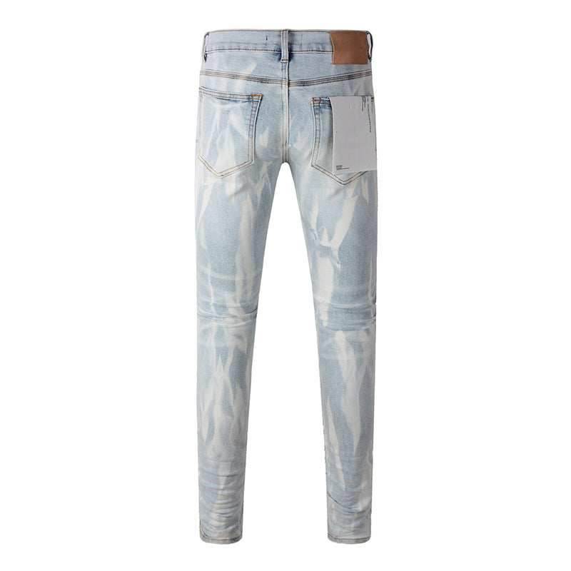 Mens trendy purple jeans, 100% cotton Pure Cotton High Street Trend